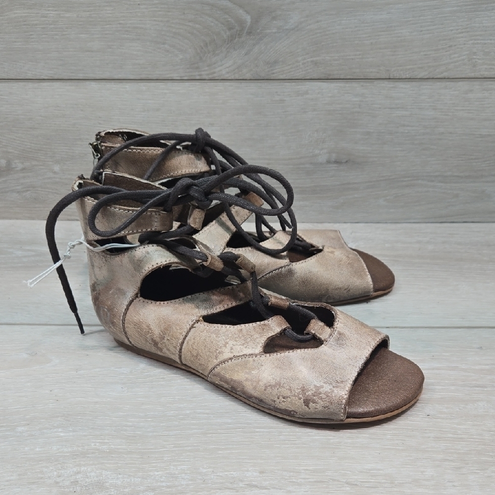 NEW ROAN By Bed Stu Women's Lace-Up Sandals Leather Shoes Sz 5